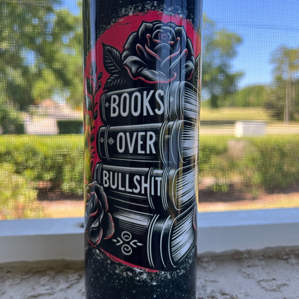 Black and Red Book Tumbler